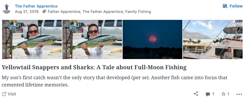 Yellowtail Snappers and Sharks: A Tale about Full-Moon Fishing — The Father Apprentice